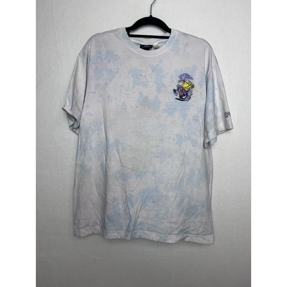 H&M SpongeBob T-Shirt Short Sleeve Relaxed Fit Size Medium Tie Dye